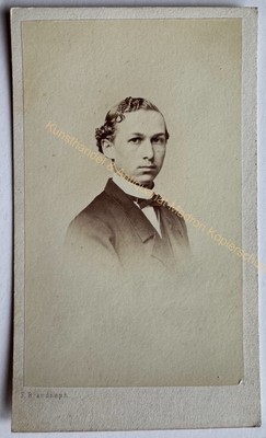 orig. CDV Foto Fotografie Bild alt Herr Mann Mode um 1860 Brandseph Stuttgart