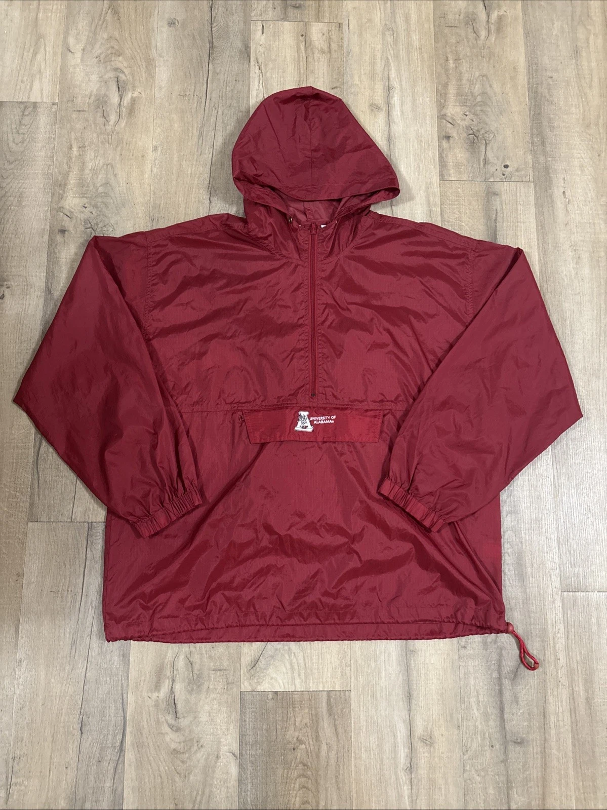 ALABAMA CRIMSON TIDE Vintage Windbreaker Thin Rain Jacket - Men Sz L