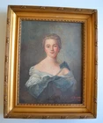 Portrait of Madame de Pompadour in Diana after Nattier painting HST framed
