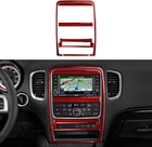 Red Real Carbon Fiber Center Multimedia Panel Cover Fits 11-24 Durango
