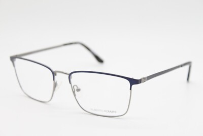 NEW ALBERTO ROMANI AR 20203 NY NAVY SILVER AUTHENTIC EYEGLASSES 54-18