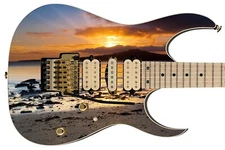 Guitar Skin Axe Wrap Re-skin Bass Body Reface Electric Sunset Pebble Beach 280
