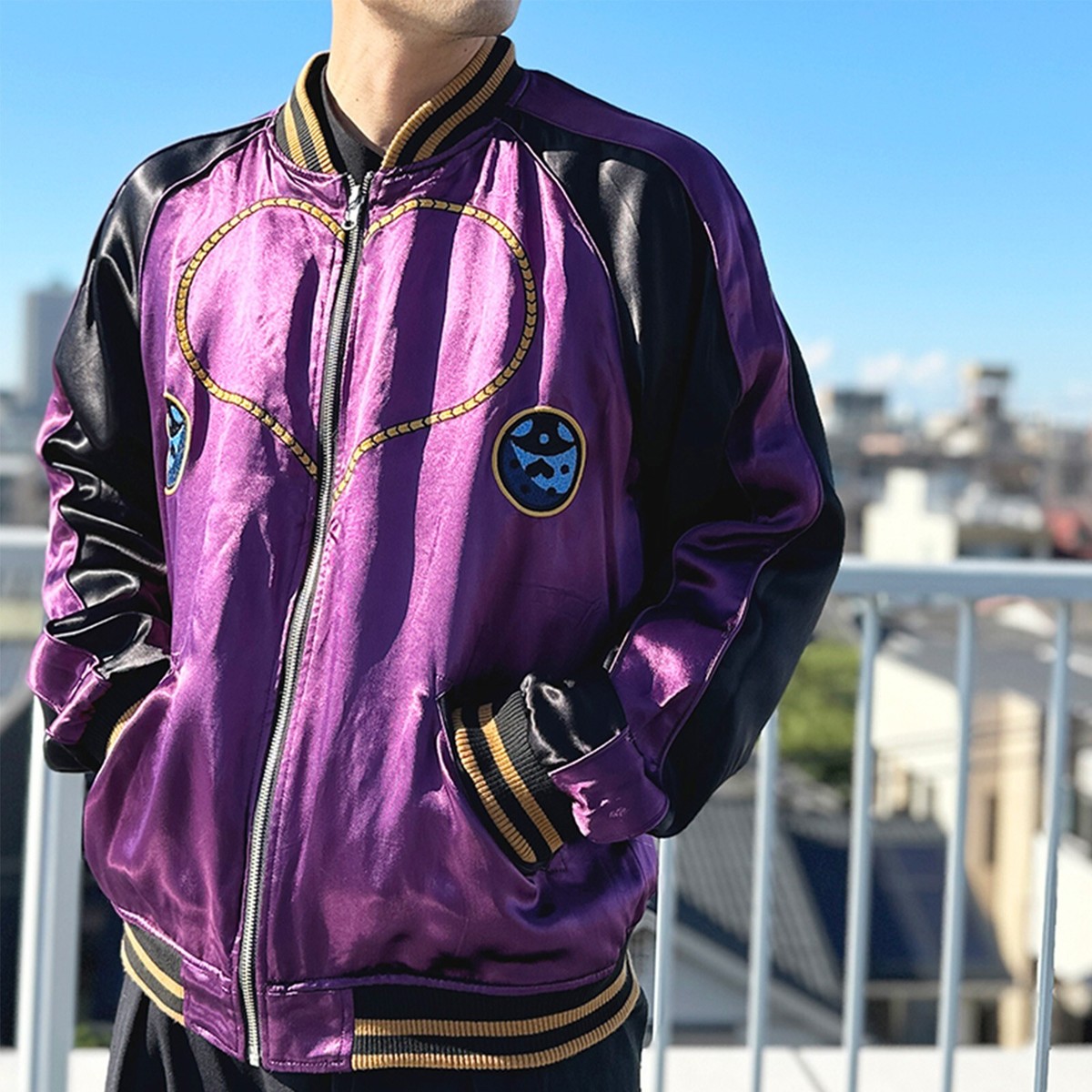 JOJO'S BIZARRE ADVENTURE Giorno Giovanna Reversible Sukajan Jacket