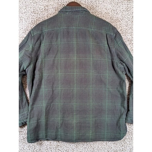 Levi's Relaxed Fit Flannel Shirt Two Pocket Green Plaid XL Tartan - Picture 6 of 10
