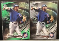 2022 Bowman Platinum Reginald Preciado #TOP-50 GREEN FOIL /299 + Base Cubs