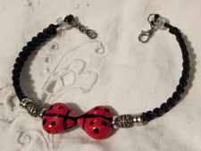 Handmade Leather and Bead Bracelet