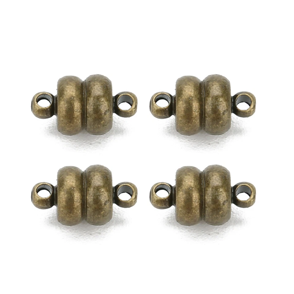 10pcs/lot Flat Round Copper Magnetic Clasps Connectors for Necklace Bracelets - Image 4 of 4