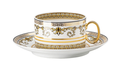 Versace Rosenthal Virtus Gala White Tea Cup with Saucer -Official Versace