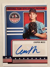 COOPER MOSS 2023 Panini Stars & Stripes NATIONAL TEAM DEVELOPMENT BLUE FOIL AUTO