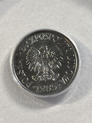 1985-MW Poland 10 Groszy Aluminum Coin Graded MS 60 Details Scratched by ANACS - Picture 1 of 4