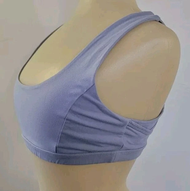 Sujetador deportivo Forever 21 azul claro espalda deportiva talla S pulóver inalámbrico Foto 3 de 4