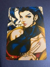 Rose Street Fighter Gold Foil Holo Character Art Trading Card ACG Carddass Rare