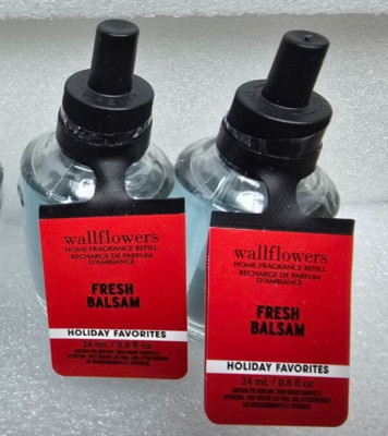 Bath & Body Works set of 2 Fresh Balsam Wallflowers Eucalyptus Fir Cedarwood New