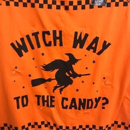 Halloween Sweatshirt Women's Witch Way to the Candy light up New - Picture 4 of 6