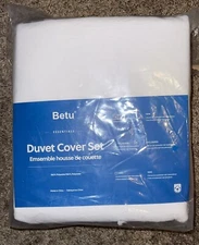 Betu Essentials White Full/Queen Duvet Cover & Shams Set