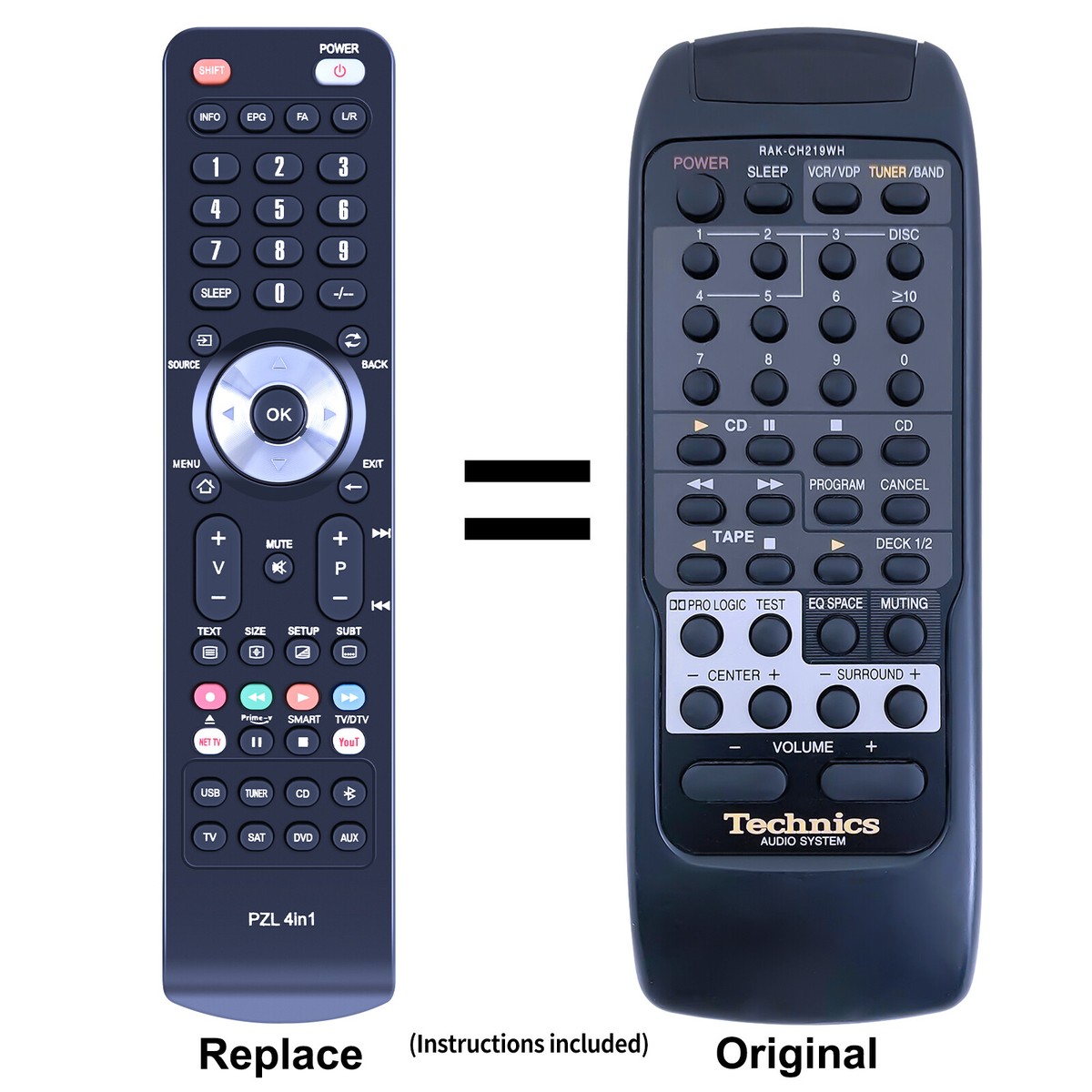 New RAK-CH219WH For Technics Replacement Remote Control SA-EA60 SA