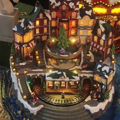 Christmas Village House, 15.4'' H Xmas Collectible Building Resin House Dynamic S