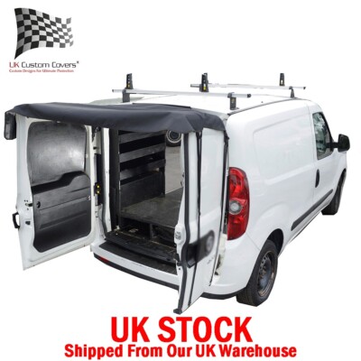 Vauxhall (Opel) Combo C Heck Scheunentor Markise Abdeckung Maßgefertigt (2001-2011) Schwarz 574