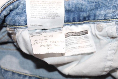 Pantaloncini jeans Levis 721 Big E LVC denim invecchiato tagli alti fai da te taglia 31 - Foto 6 di 6