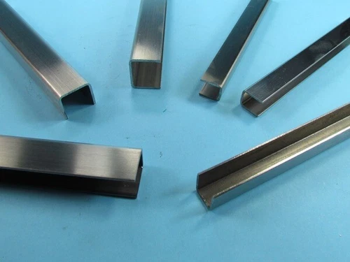 Edelstahl Bordwandprofil U Profil 2 - 2,5 m K240 15x11 - 20x24 mm Bordwand VA - Bild 2 von 2