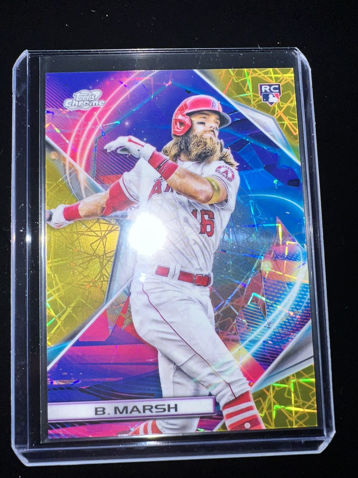 2022 Topps Chrome Cosmic BRANDON MARSH RC GOLD Interstellar Refractor 1/50 #130