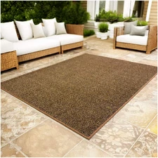 Koeckritz Turftime Brown Artificial Turf Rug – Indoor/Outdoor for Patios & Decks