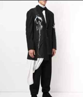Yohji Yamamoto F/W 20 Pour Homme Threads Coat Panelled Yohji Yamamoto F/W 20 Pour Homme Threads Coat Panelled