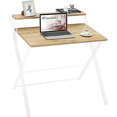 Klapptisch ohne Montage 29,5 x 20,47 Zoll, 2-stufiger kleiner Computertisch
