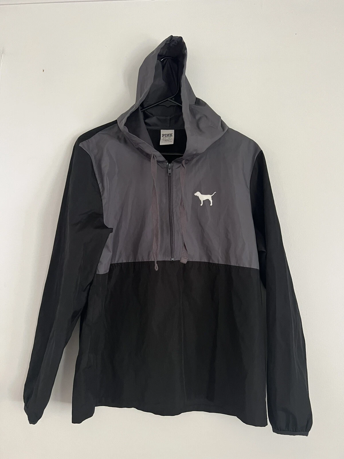 UNDERCOVER Giacca a vento Victoria's Secret rosa nero e grigio giacca anorak taglia XS