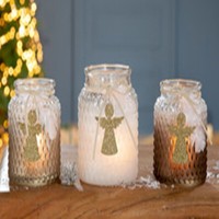 Glas Dekoflasche Mit Engel Schutzengel Gilde Geschenk Flasche Weihnachten Deko