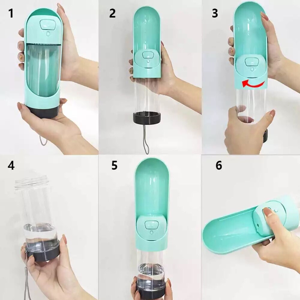 Gourde pour chien et chat bouteille d'eau portable animaux domestiques rose - 4