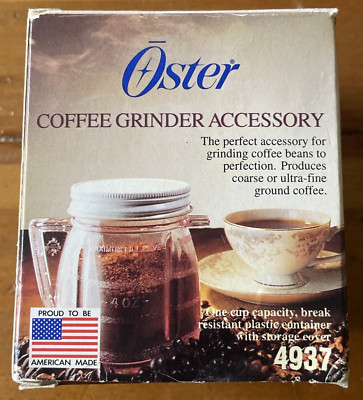 Oster Coffee Grinder Accessory 4937 & LID Osterizer Kitchen Center 1/2 Pint