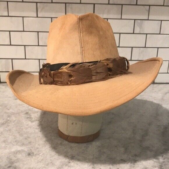 Resistol Suede Ranchman Cowboy Hat Tan Size 7 Wes… - image 2