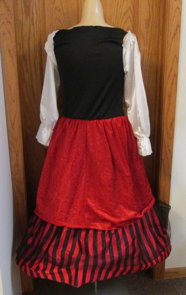 Sexy Vestido Aro Para Mujer Disfraz de Halloween Pirata Mujer Gitana Renacimiento Pequeño Foto 3 de 4