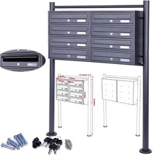 Briefkastenanlage Standbriefkasten Briefkasten Postfach Dunkel Grau Postkasten