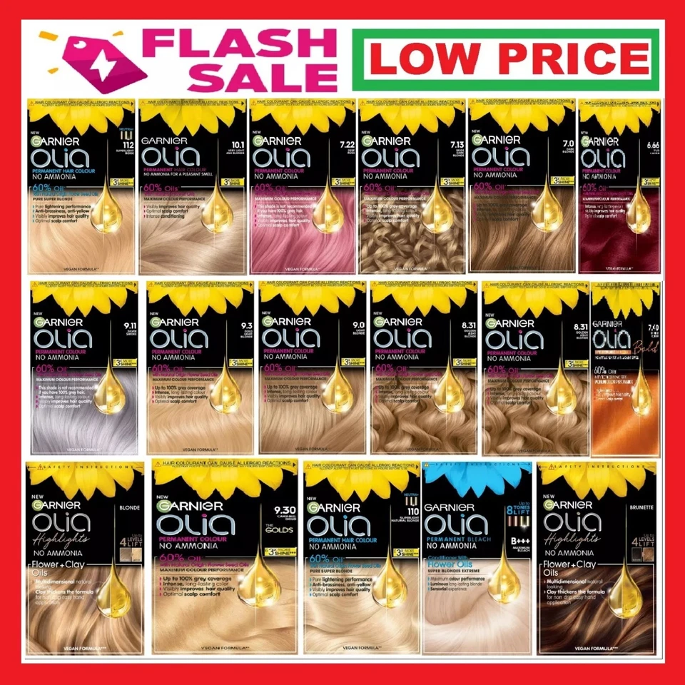 Garnier Olia No Ammonia Permanent Hair Dye, All Colours Available Fast Delivery