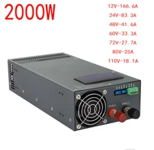 2000W switching power supply 24V 36V 48V 60V 80V 110V voltage regulator display