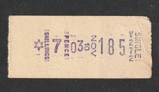 VINTAGE 1960s CANBERRA CITY OMNIBUS SERVICE SINGLE BUS TICKET