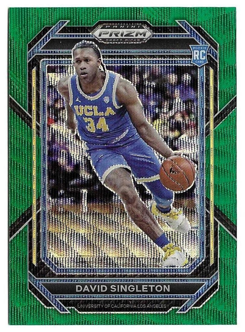2023 David Singleton Panini Prizm Draft Picks Green Wave Rookie