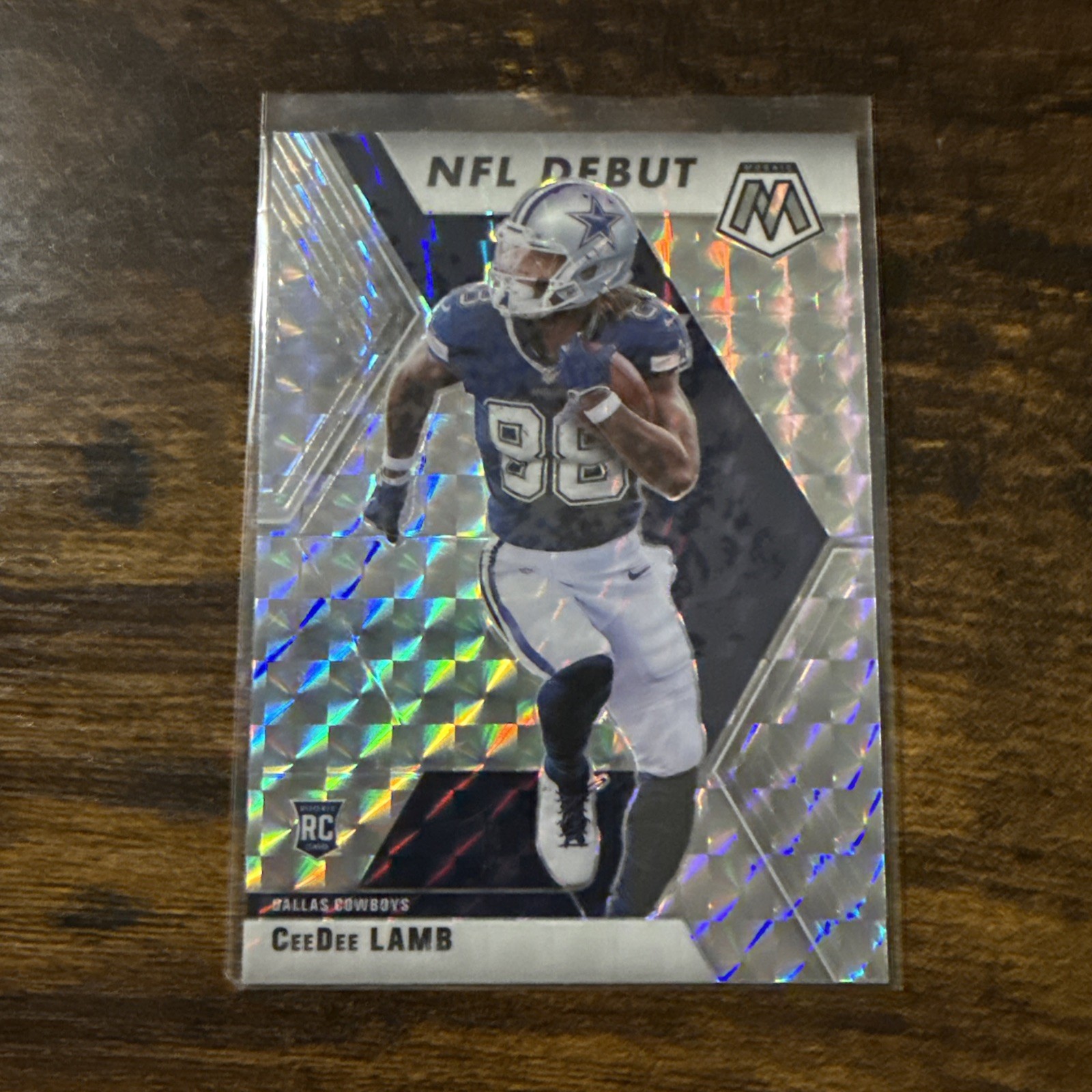 2020 Mosaic Ceedee Lamb Silver Mosaic Prizm #268 Dallas Cowboys Rookie