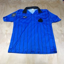 U.S. SOCCER FEDERATION-USSF Blue Short Sleeve Referee Shirt Adult Size Medium