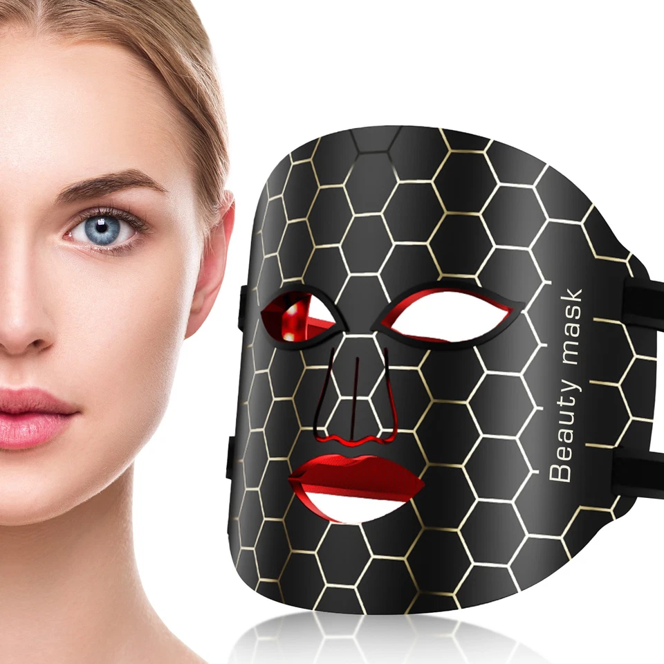 7 Colors LED Light Photon Face Mask Rejuvenation Facial Skin Therapy Wrinkle USA - Image 3 of 4