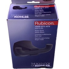Kohler Rubicon 1005-271-473 Robe Hook Matte Black R26115-BL Brand NEW