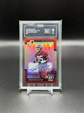 2017 Donruss Optic Rookie Auto Red #18/50 Jonathan Allen TAG 9 Cincinnati Bengal