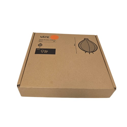 New Ikea Vate Rice Paper Area Table Lamp Orange Accent Lighting 10" - 第 4/8 張圖片