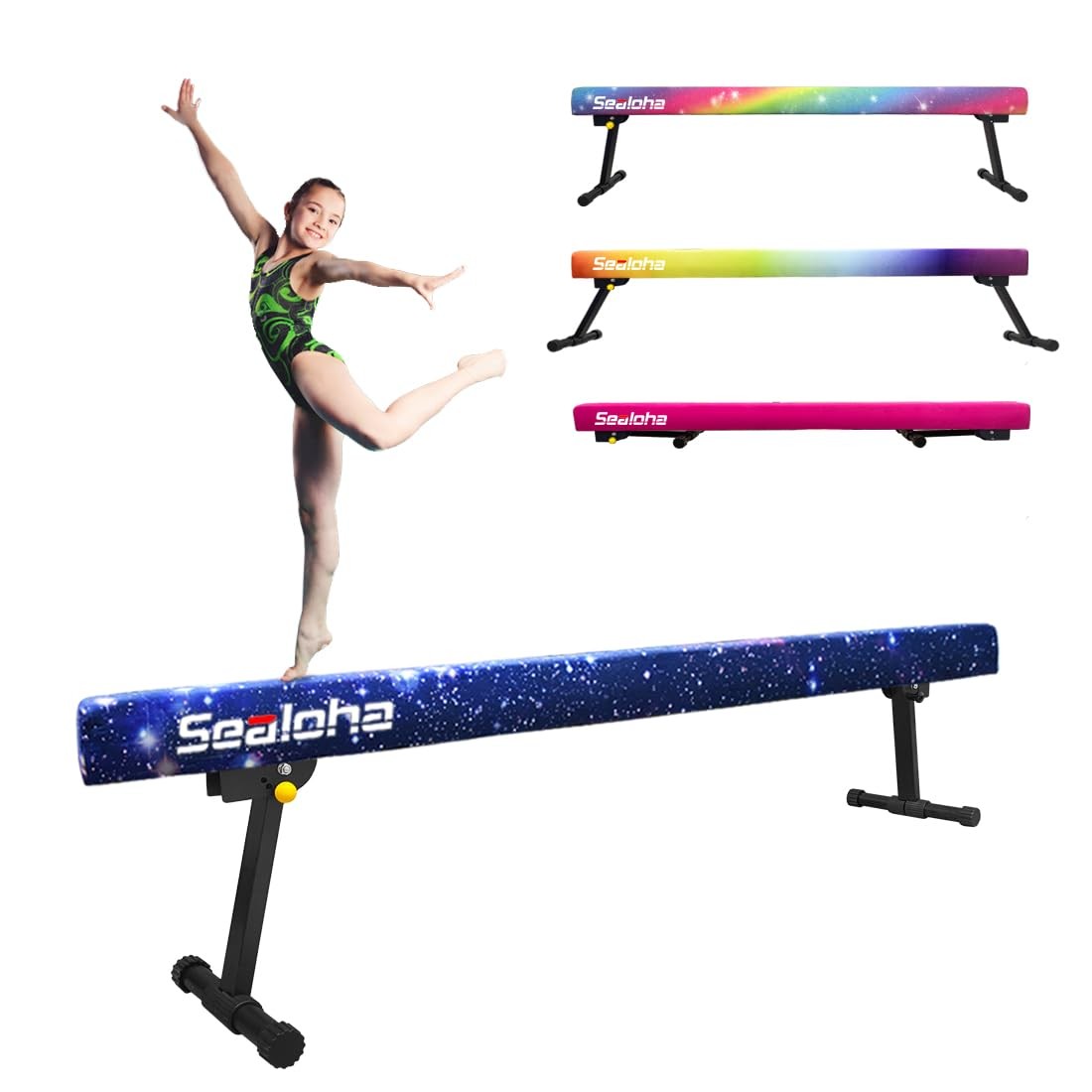8ft Adjustable Foldable Balance Beam for Gymnastics Training  Home Use