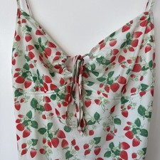 Urban Outfitters Motel Strawberry Slip Dress Cottagecore Coquette Y2K Size M