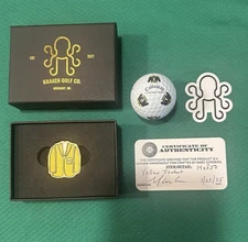 Kraken Golf Marker - Yellow Jacket Ball Marker #14 Of 50 Made Of Brass