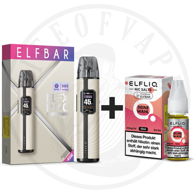 ELFX PRO by ELFBAR + Elfliq NicSalt Bundle I Leerpod Kombipaket mit 10mg Nikotin