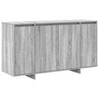 Sideboard Grau Sonoma 135 X 41 X 75 Cm Holzwerkstoff Stauraumschrank